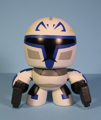 Captain Rex figure, produced by Hasbro. Front view.