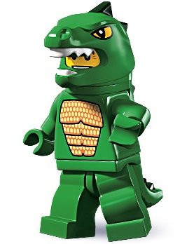 Lizard Man figure by Lego, produced by Lego. Front view.