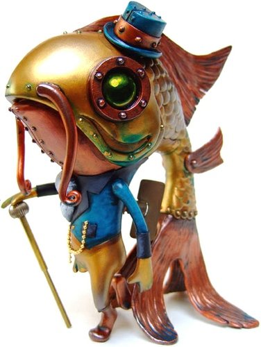 The Odorous Fish Man - Abhorrent Piscine Denizen of the Deep figure by Doktor A. Front view.