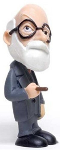 Sigmund Freud figure, produced by Jailbreak Toys. Front view.