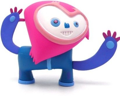 Dinkton Wallis figure by Jon Burgerman, produced by Kidrobot. Front view.