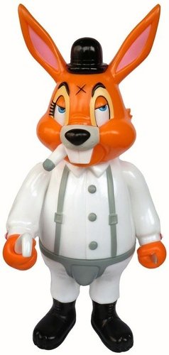 A Clockwork Carrot figure by Frank Kozik, produced by Blackbook Toy. Front view.