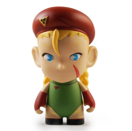 Cammy figure by Capcom, produced by Kidrobot. Front view.