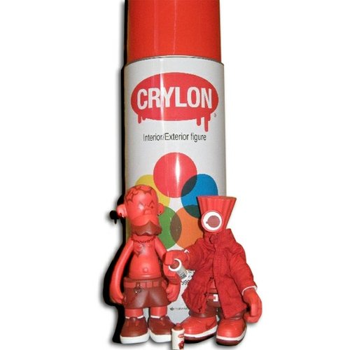 NY Fat Crylon & Tattoo Red Set figure by Michael Lau, produced by Crazysmiles. Front view.