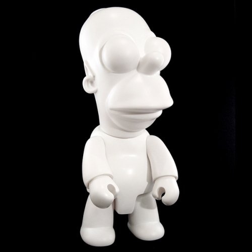 Homer Simpson Qee - DIY figure by Matt Groening, produced by Toy2R. Front view.