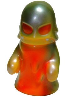 Mini Damnedron - Piranha Yellow figure by Rumble Monsters, produced by Rumble Monsters. Front view.
