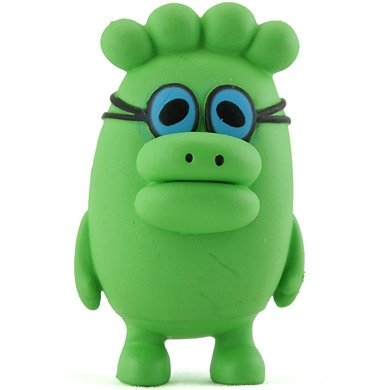 Midori figure by Devilrobots, produced by Kidrobot. Front view.