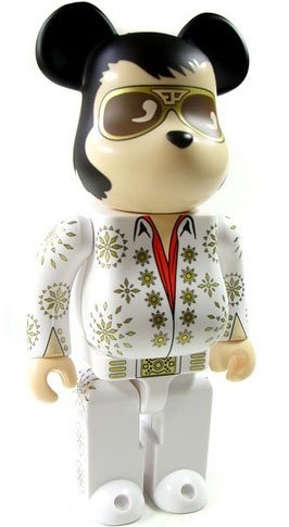 Elvis 30th Anniversary Be@rbrick 400% figure, produced by Medicom Toy. Front view.