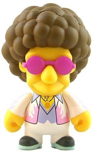 Disco Stu figure by Matt Groening, produced by Kidrobot. Front view.