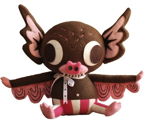 Hermees Plush - Neapolitan, NYCC 2013, Clutter figure by Gary Ham X Lana Crooks. Front view.