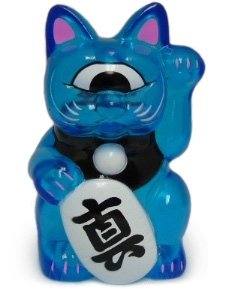 Fortune Cat Baby (フォーチュンキャットベビー) - Clear Blue figure by Mori Katsura, produced by Realxhead. Front view.