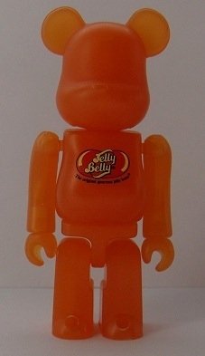 Jelly Belly Be@rbrick - Tangerine figure, produced by Medicom Toy. Front view.