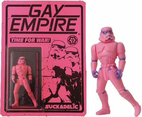 Gay Empire figure by Sucklord, produced by Suckadelic. Front view.