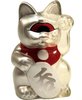 Mini Fortune Cat - Silver/Clear Split