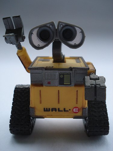 walle figure, produced by Disney. Front view.