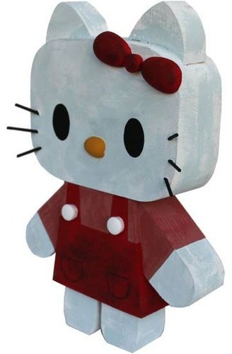 Hello Kitty figure by Amanda Visell, produced by Switcheroo. Front view.
