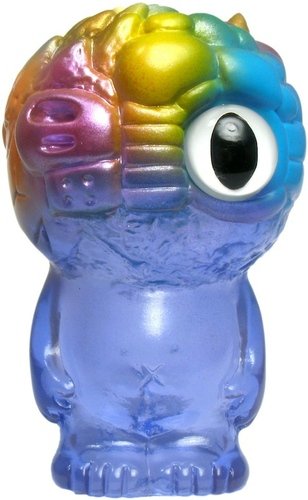 Chaos Q Bean - Clear Purple Painted figure by Mori Katsura, produced by Realxhead. Front view.