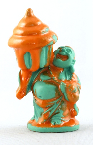 Cupcake Buddha V2.0 Green with Orange Slime