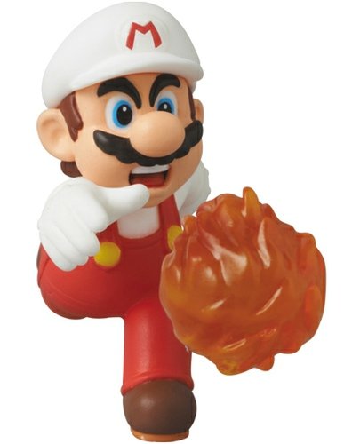 Fire Mario (New Super Mario Bros. U) - UDF No.203 figure by Nintendo, produced by Medicom Toy. Front view.