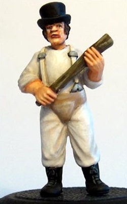 Eavy - Club figure by Jon Atter, produced by Crooked Dice. Front view.