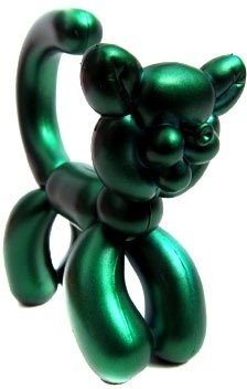 Green Cat figure, produced by Kidrobot. Front view.