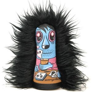 Self Portrait  figure by Jeremyville, produced by Circus Punks. Front view.