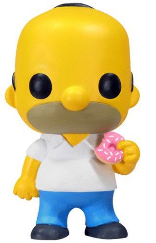POP! Television - Homer Simpson figure by Matt Groening, produced by Funko. Front view.