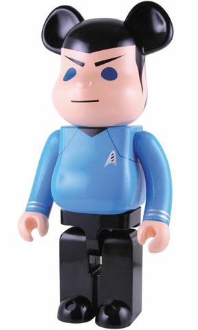 Star Trek Spock Be@rbrick 1000% figure, produced by Medicom Toy. Front view.