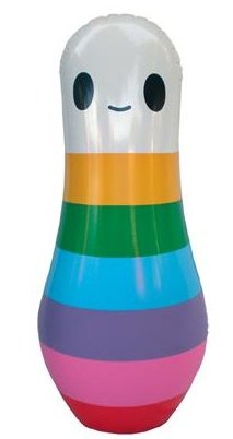Rainbow TTT Bop Bag figure by Friends With You, produced by The Loyal Subjects. Front view.