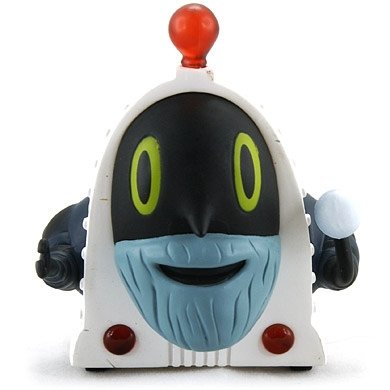 Doctor figure by Nathan Jurevicius, produced by Kidrobot. Front view.