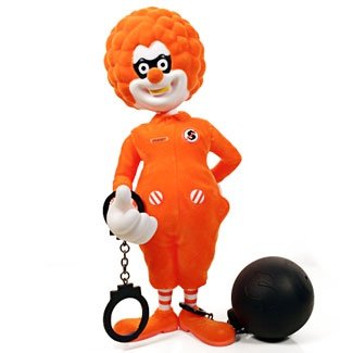 Mc Donkey II - Redemption - Orange Flocked GID  figure by Jip, produced by Toyqube. Front view.