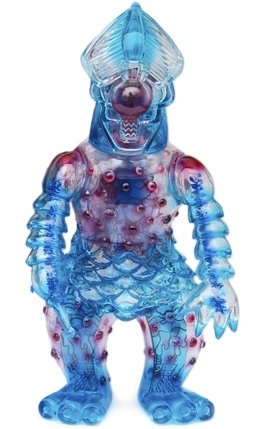Semi Korosiya RGB - Translucent Blue figure by Adam Saul, produced by Cop A Squat Toys. Front view.