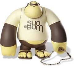 Sun Bum Lucky Bum figure by Klim Kozinevich, produced by Bigshot Toyworks. Front view.