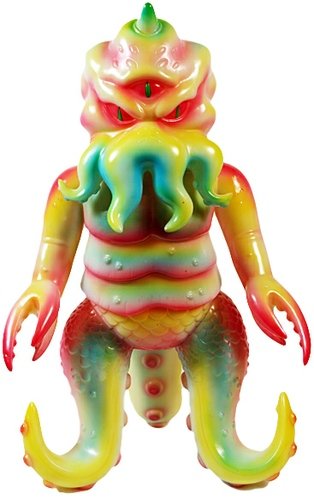 Kaiju TriPus Glow In Dark Version figure by Mark Nagata, produced by Max Toy Co.. Front view.