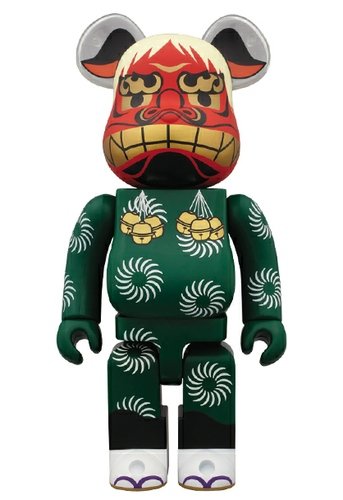 Shishimai Lion Be@rbrick 400% figure, produced by Medicom Toy. Front view.