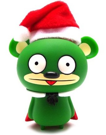 Bossy Bear - Christmas Version figure by David Horvath, produced by Toy2R. Front view.