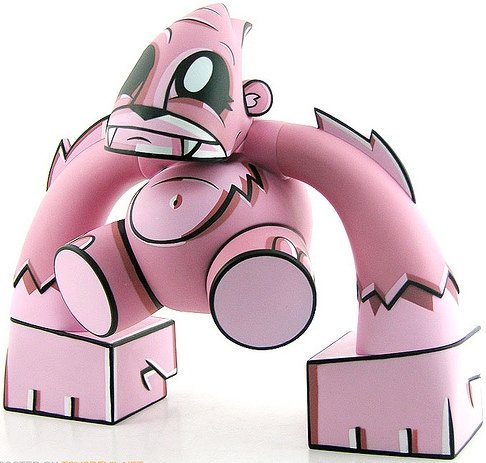 Smash - Pink Candy  figure by Joe Ledbetter, produced by Toy2R. Front view.
