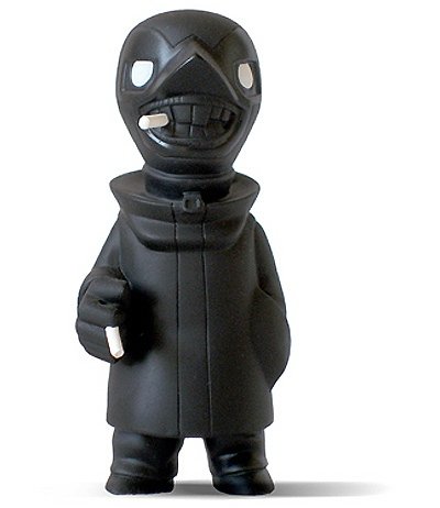 Mini Gobi - Black Bean figure by Gobi, produced by Muttpop. Front view.