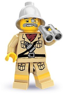 Explorer figure by Lego, produced by Lego. Front view.