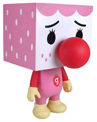 To-Fu Gum Strawberry figure, produced by Play Imaginative. Front view.