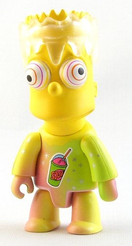 Squishy Bart figure by Matt Groening, produced by Toy2R. Front view.
