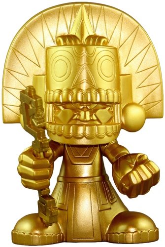 Mictlan - Treasure (Chase)  figure by Jesse Hernandez, produced by Kuso Vinyl. Front view.