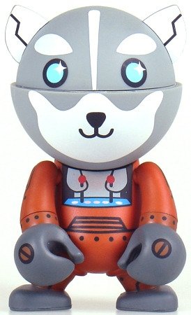 Husky Robot Mini figure by Husky Kevin, produced by Play Imaginative. Front view.