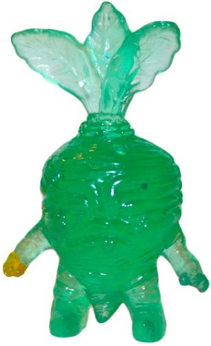 Lime Baby Deadbeet figure by Scott Tolleson, produced by October Toys. Front view.