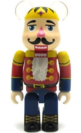 Nutcracker Be@rbrick 100% figure by Dr. Romanelli, produced by Medicom Toy. Front view.