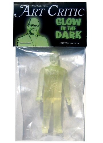 Important Art Critic - Glo Edition figure by Sucklord, produced by Suckadelic. Front view.