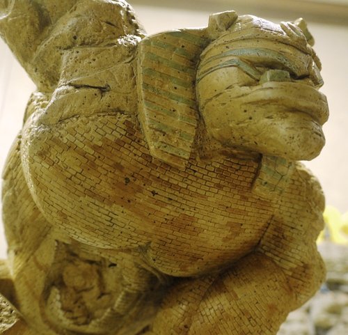 Egypt Paw! Custom figure by Kevin Gosselin, produced by Coarsetoys. Detail view.