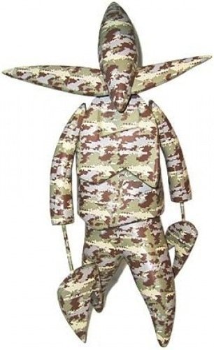 Nosferatu - Light Camo figure by Futura, produced by 360 Toy Group . Front view.
