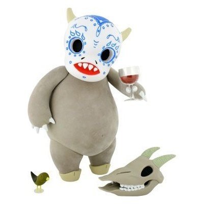 El Chupacabra - Ghost Edition figure by Sara Antoinette Martin, produced by Kidrobot. Front view.