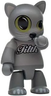Monkey Cat figure by Filth (Lucas Irwin), produced by Toy2R. Front view.